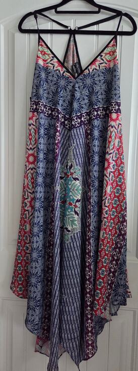 City Chic Dresses & Skirts - City Chic Tile Mixed Scarf Print Maxi Dress Womens Plus S/16W Boho Racerback